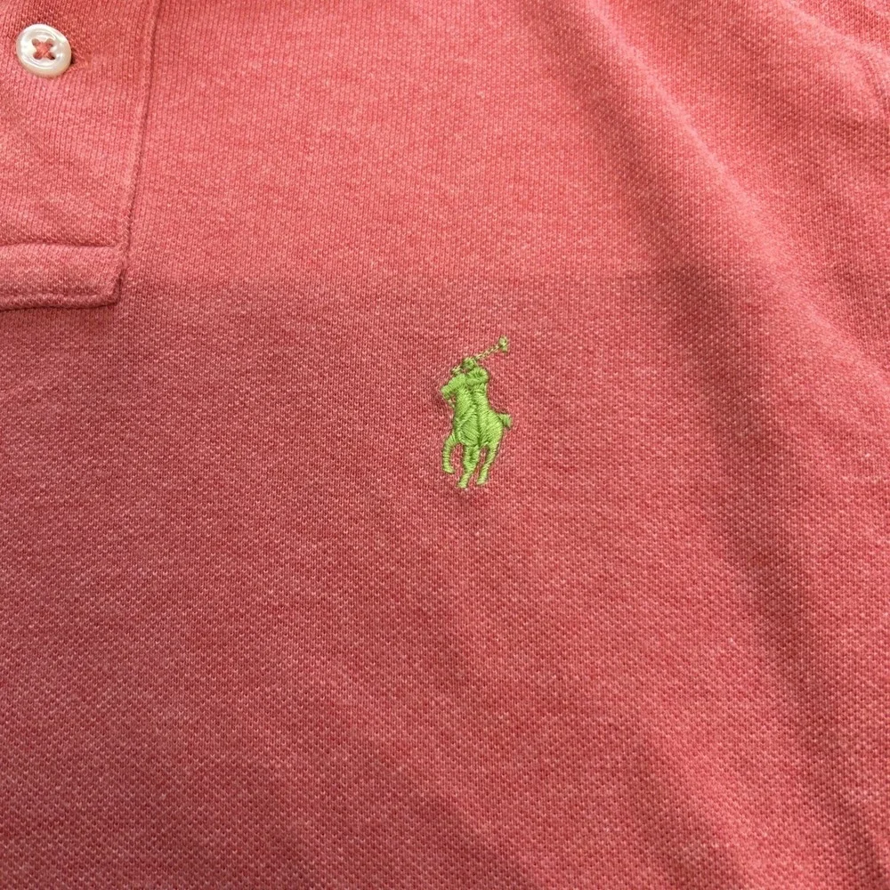 Polo Ralph Lauren Vintage Men's Coral Size Small Short Sleeve Polo Shirt